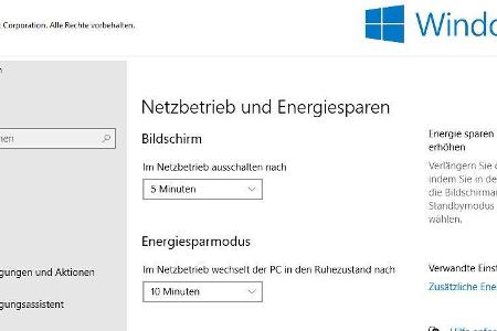 Windows 10 Energieeinstellungen: Diese lohnen sich, denn eine tägliche Stunde PC- und Monitorleerlauf kostet pro Jahr rund f...