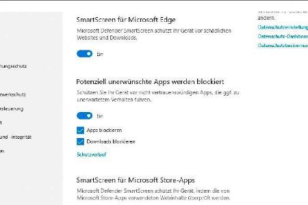 Microsoft Defender meldet und blockiert nicht nur Schadcode, sondern warnt auch vor möglicherweise unerwünschten Programmen....