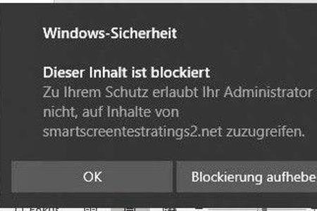 So sieht eine typische Warnung des Microsoft Defenders aus. Hier wird vor einer gefährlichen Website gewarnt. Diesen Schutz ...