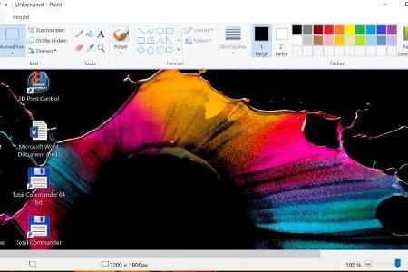 Screenshot mit dem einfachen Windows Paint bearbeiten