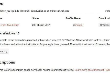 Besitzer der Java-Edition von Minecraft können sich gratis die Windows-10-Version holen