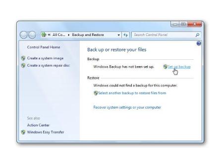 Windows Backup und Restore lässt sich einfach bedienen.