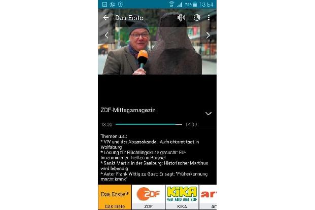 Sendungen über das Android-Smartphone sehen