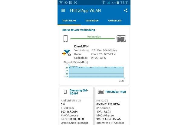 Informationen zum WLAN und zu den Geräten erhalten