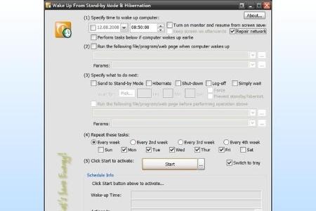 Die Freeware Wakeuponstandby startet Ihr System zu einer gewünschten Uhrzeit automatisch aus dem Ruhezustand.