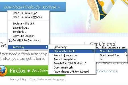 AutoCopy ist ein Add-on für Firefox, das die Copy & Paste-Funktion vereinfacht. Alles was im Browser markiert wird, wird in ...