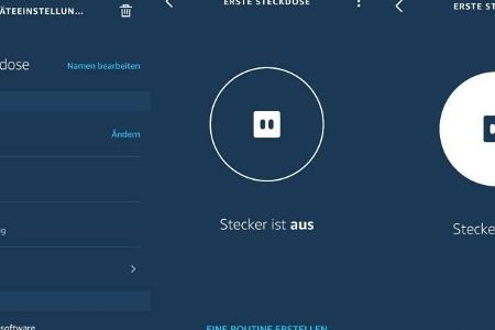 Alexa-App: Smart Plug aus und an.