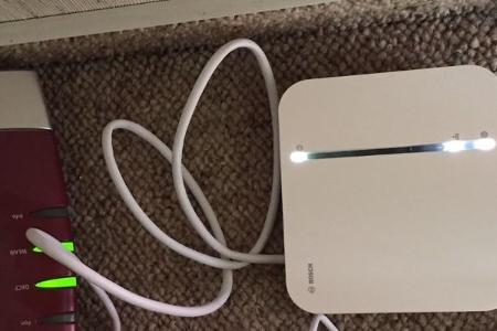 Der Bosch-Smart-Home-Controller ist mit unserem Router verbunden.