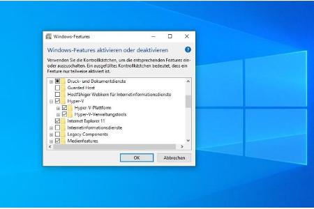 Hyper-V muss in Windows 10 Pro zunächst aktiviert werden.