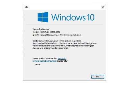 Schritt 1: Prüfen, welche Version von Windows 10 auf dem Rechner installiert ist.