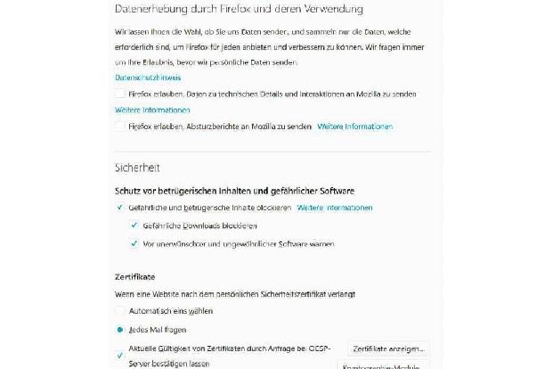 Berechtigungen einstellen.