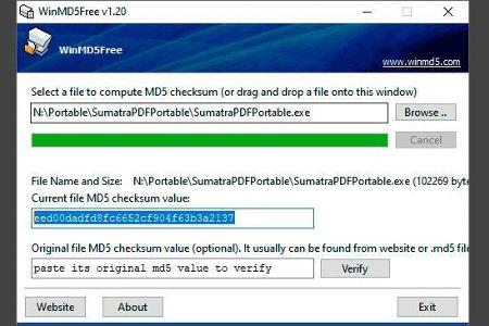 Mit Win MD5 Free lässt sich zu jeder Datei der zugehörige Hashwert als MD5-Checksumme erstellen. Geben Sie diesen Wert bei V...