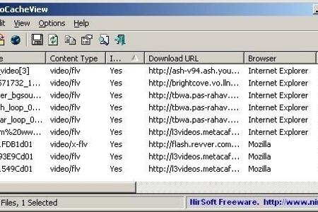 VideoCacheView - Dieses kostenlose Tool spielt nicht nur Youtube-Videos ab, sondern zeigt auch an, welche Dateien sich im Ca...