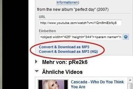 Youtube to MP3 (Firefox Addon) - Die Tonspuren von Videos verschiedener Videoportale werden von diesem Tool direkt als MP3 a...