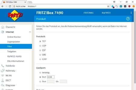 Die Fritzbox bringt eine Maske mit, in welche die zu priorisierende Software einzutragen ist.