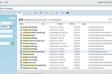Copernic Desktop Search - Das Programm kommt mit allen üblichen Formaten zurecht und kann sogar kürzlich besuchte Homepages ...