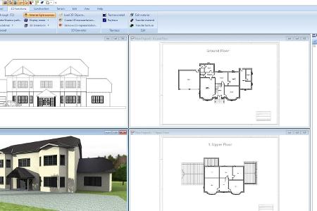 Ashampoo Home Design Pro 5 - Das Programm unterstützt sowohl beim Bauen als auch beim Gestalten und bietet dabei eine Vielza...