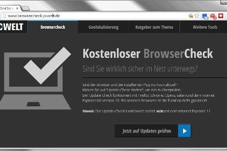 Mit dem Browser-Check überprüfen Sie die Sicherheit Ihres Browsers und die der Firewall. Nebenbei können Sie auch sichere WL...