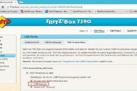 Bevor das USB-Medium angeschlossen wird, sollten Sie den USB-Fernanschluss deaktivieren.