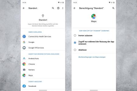 Verbesserte Standort-Settings