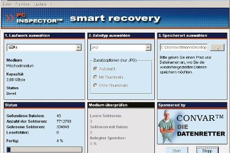 PC Inspector Smart Recovery stellt Ihre Fotos mit wenigen Klicks wieder her.