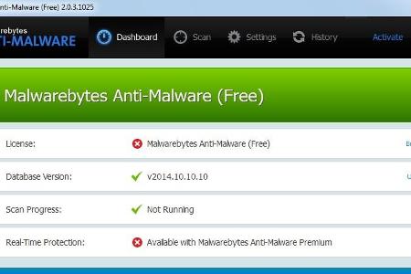 Malwarebytes Anti-Malware - Ähnlich wie Kaspersky entfernt auch diese Software Schädlinge jeglicher Art von Ihrem Computer.