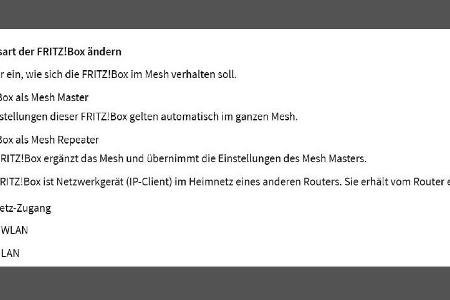 Eine ältere Fritzbox lässt sich als Repeater im Heimnetz weiter verwenden: Per Menüeinstellung entscheiden Sie, ob diese per...