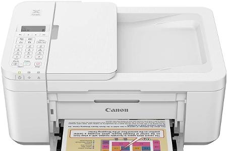 Platz 1: Canon Pixma TR4551
Pro: echter Ausschalter, Fax-Funktion, kompakte Bauweise
Contra: hohe Seitenkosten, kleine Patronen