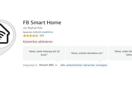 Alexa-Skill und Fritzbox lassen sich über eine Webseite koppeln.