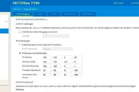 Wenn die Fritzbox als zweiter Router zum Einsatz kommt, muss man bei der manuellen Vergabe der IP-Adresse und dem Eintrag fü...