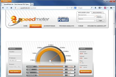 Bestandsaufnahme: Wie schnell Ihr Internetzugang tatsächlich ist, verraten Ihnen Geschwindigkeitstests wie Speedmeter.de.