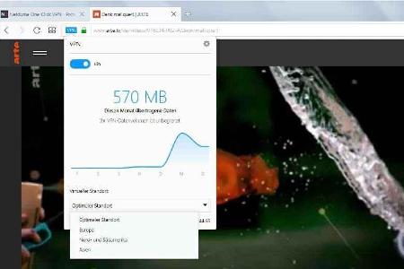 Das Browser-VPN von Opera lässt sich einfach an- und abschalten.