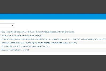 Hinweise zu Onlineproblemen finden Sie im Ereignisprotokoll des Routers: Neben einem fehlgeschlagenen DSL-Sync kann auch Pow...