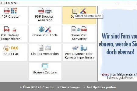 PDF24-Creator - Beim PDF24-Creater handelt es sich sowohl um einen Druckertreiber als auch um ein Programm, mit dem PDF-Date...