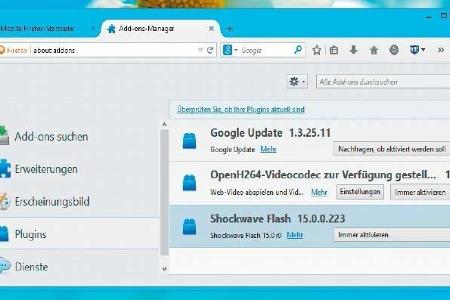 Add-Ons sind nicht mit Erweiterungen wie Flash oder Codecs für Videos zu verwechseln.