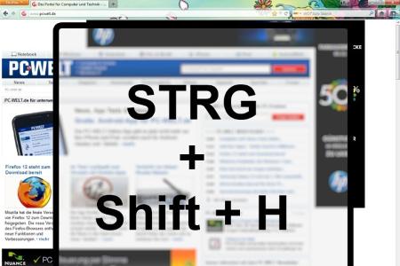 Mit Strg+Shift+H (History) öffnen Sie die Chronik.