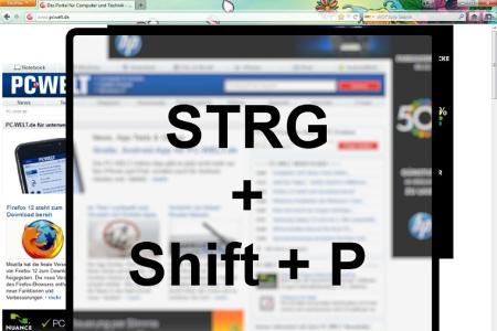 Starten Sie den sogenannten Porno-Modus, der keine Spuren hinterlässt, mit Strg+Shift+P. Beenden funktioniert auf die gleich...