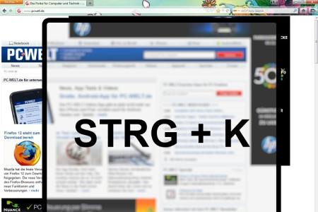 Mit Strg+K springen Sie in die Websuche oben rechts.