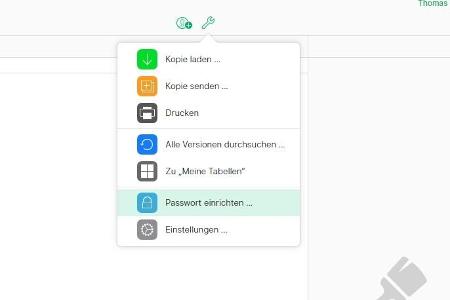 Tabellen lassen sich mit Kennwörtern schützen