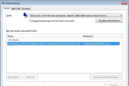 9. Dieses neue Profil können Sie in der Windows-Farbverwaltung einsehen.