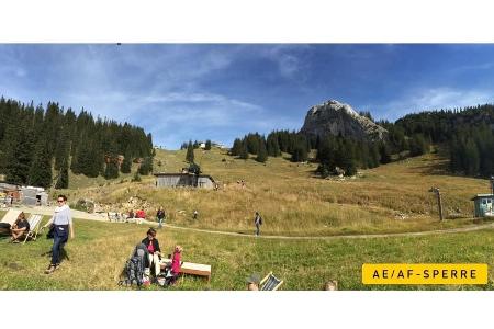 Verwenden Sie die AE /AF-Sperre für bessere Panorama-Aufnahmen. Das gelbe Symbol erscheint dann im Vorschaubild.