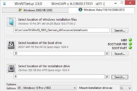 WinNTSetup starten Sie über PC-WELT Windows-Rebuilder.