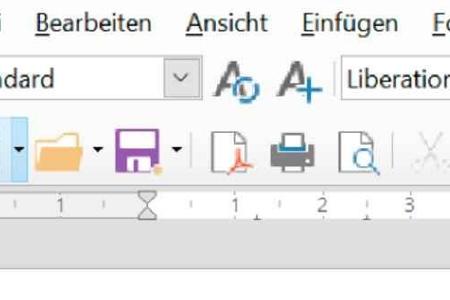 Über das Blatt-Icon öffnen Sie ein neues Dokument.