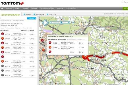 tomtom.com/livetraffic: Wo befindet sich der nächste Stau?