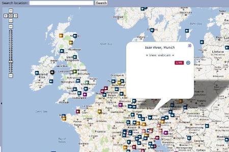 Mit diesem Mashup finden Sie weltweit Webcams