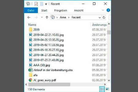 Sie können per Gruppenrichtlinie verhindern, dass Windows Ihre zuletzt geöffneten Dateien zeigt.