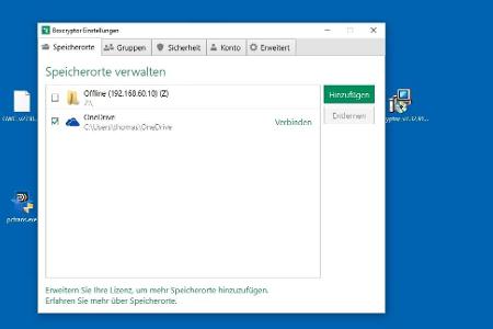 Boxcryptor kann verschiedene Cloudspeicher anbinden