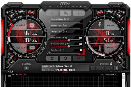 Der MSI Afterburner bietet unter allen Tuning-Tools für die Grafikkarte die beste Unterstützung für Hersteller und Modelle.