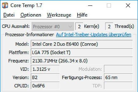 Das Tool Core Temp ist die Referenzklasse, wenn es um die Anzeige der Prozessortemperaturen geht.