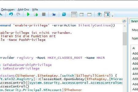 Windows Powershell ISE: Der Skript-Editor gehört zum Lieferumfang von Windows 7, 8.1 und 10.